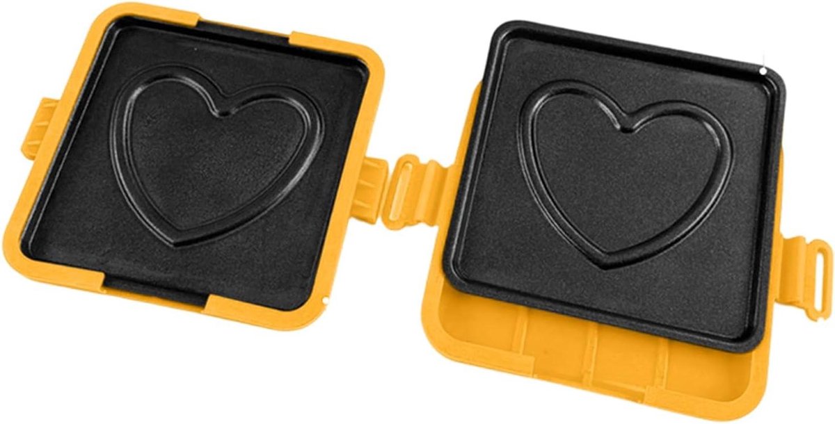Magnetron Tosti Maker - Tosti Apparaat - Snelle Tosti's Maken - Non-stick Coating - 16x14x3 cm - Oranje