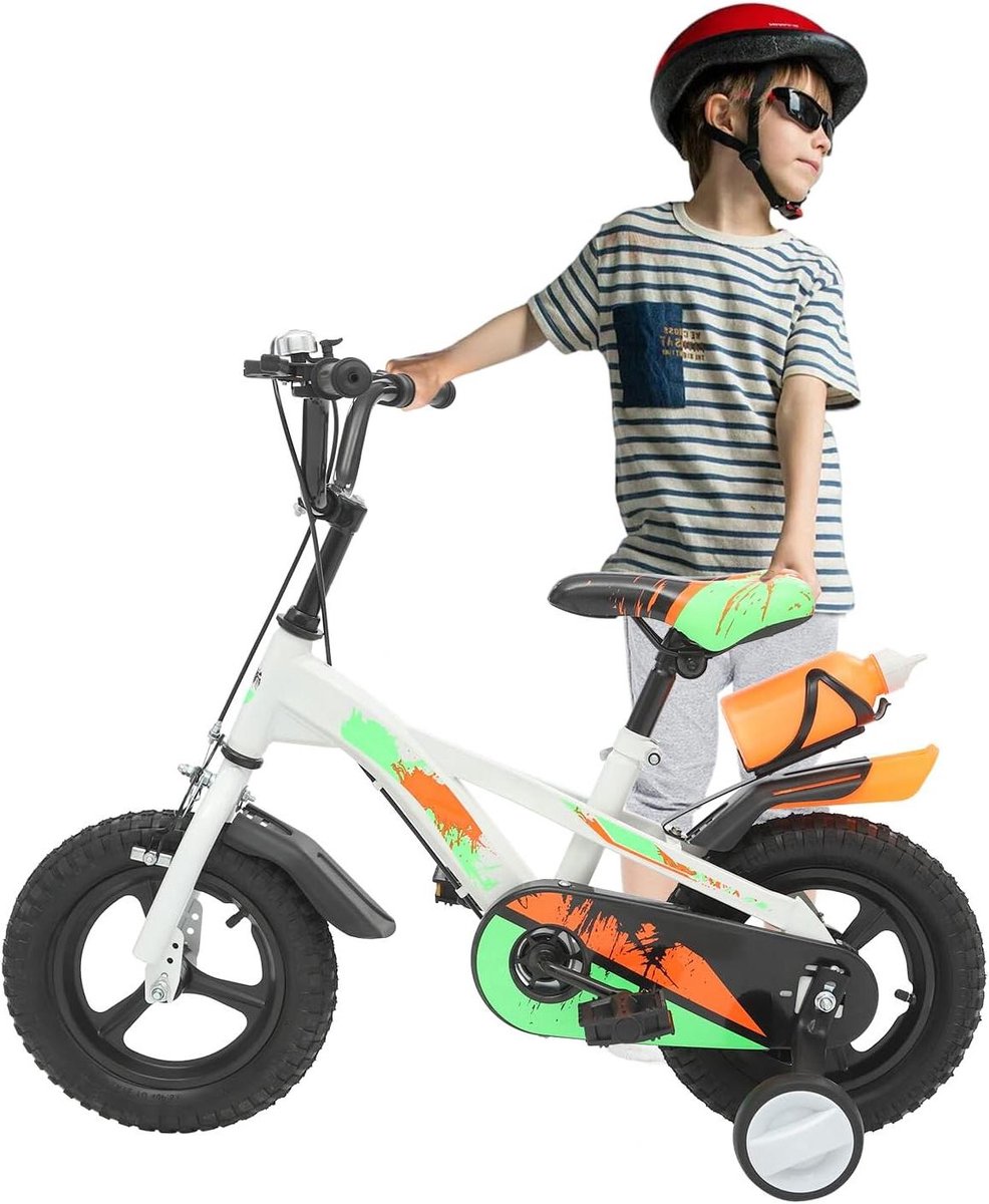 Kinderfiets sfiets sfiets Leren Fietsen Inclusief Steunwielen 12 inch Wit