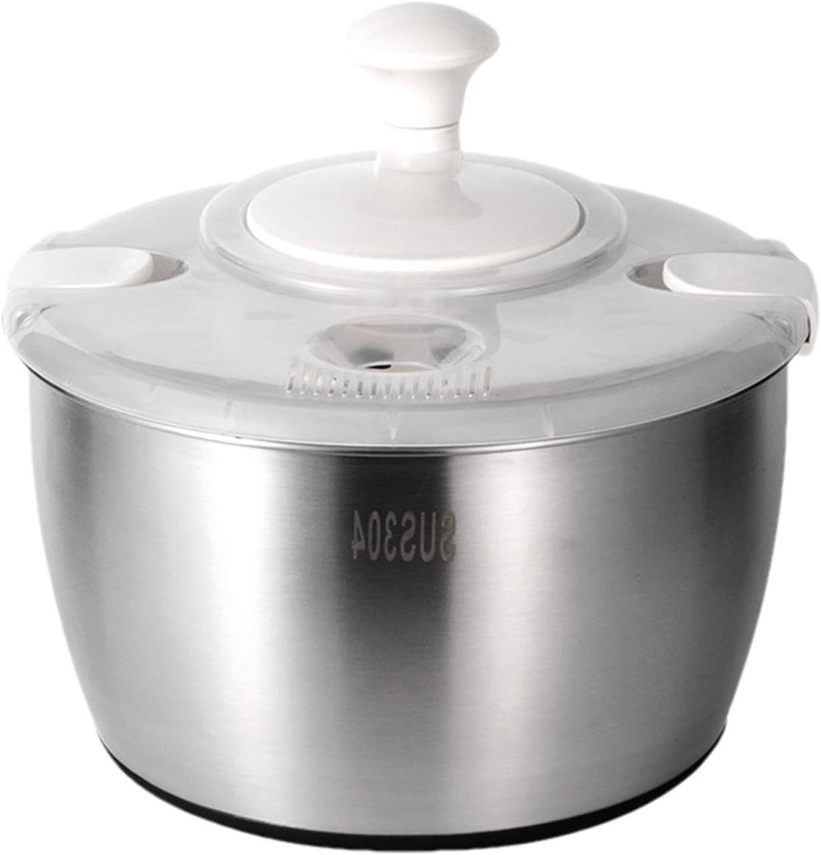 Salade Spinner - Sla Droger Groente Wasmachine - Groente Drogen - Roestvrij Staal - 5 Liter - Zilver