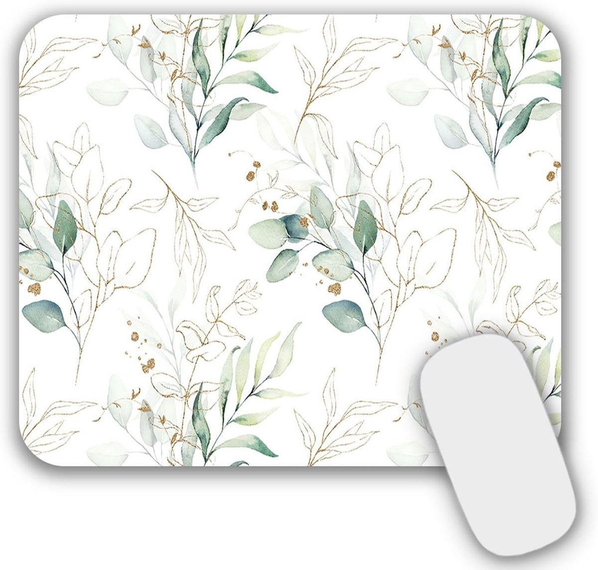 Kleine Muismat met Motief 240 x 200 mm - Ergonomische, Antislip en Duurzame Muismat in Groen