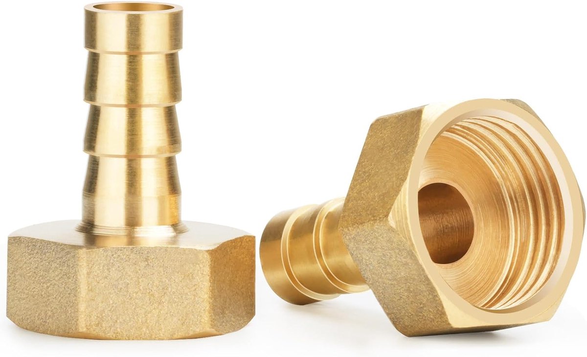 Olijfslangkoppelingen 1/2 inch IG x 10 mm - zeskant - buitendraad - perfecte slangaansluiting voor lucht en water - ShopVlot