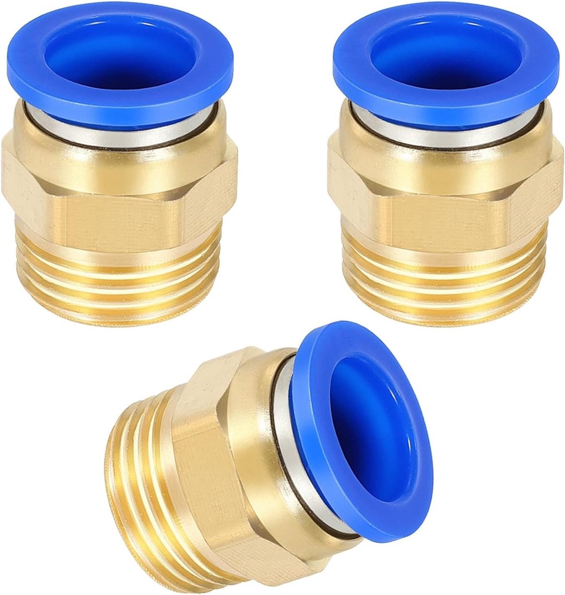 10mm 1/2" PT Mannetje Draad Recht Push Connector voor Pneumatische Toepassingen en Slangen