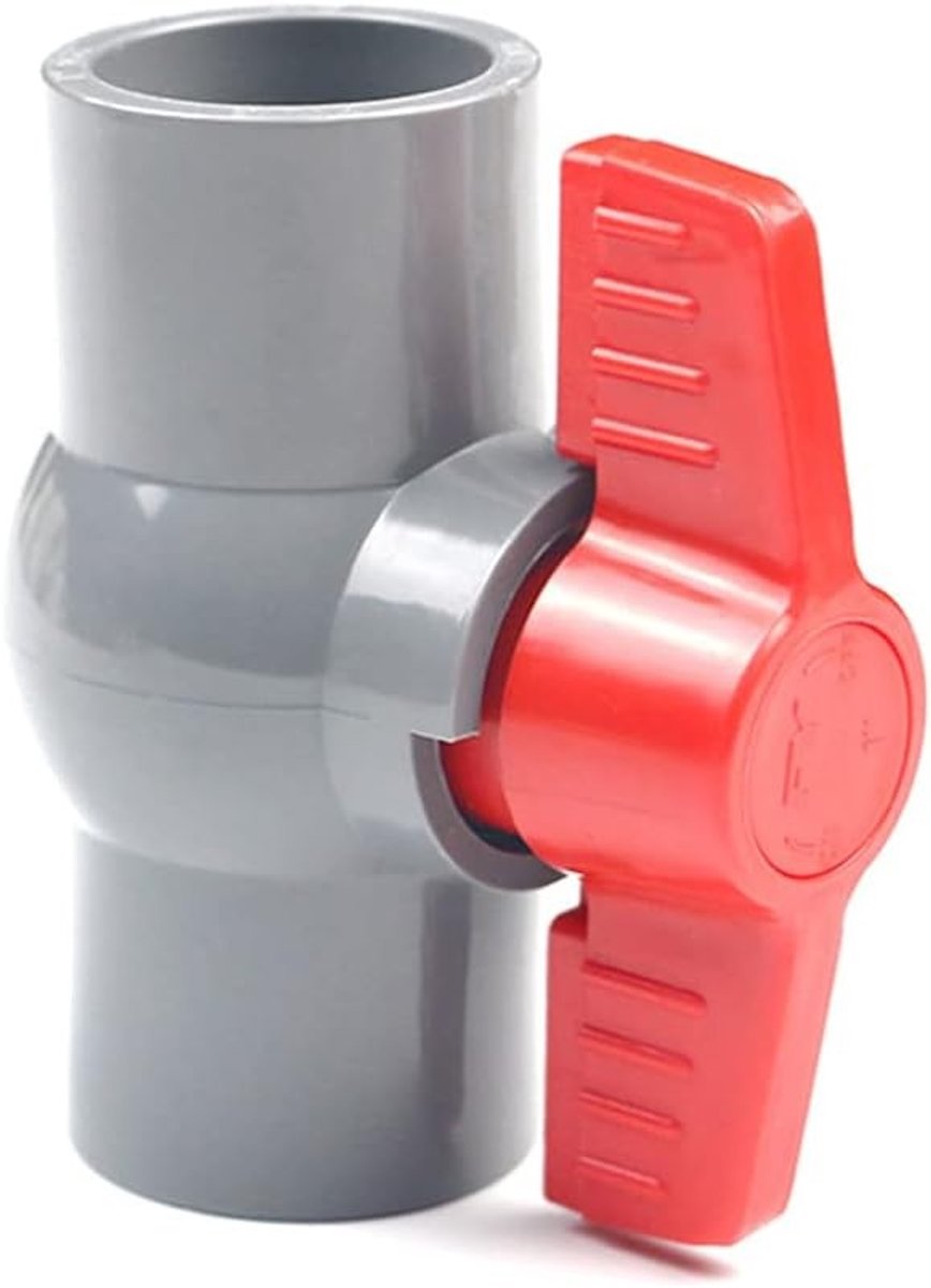 Kogelklep van PVC voor waterleidingen, rechte verbindingen voor controle en stop van de doorstroming (φ20mm) - Duurzaam, Lekvrij, Eenvoudige Installatie