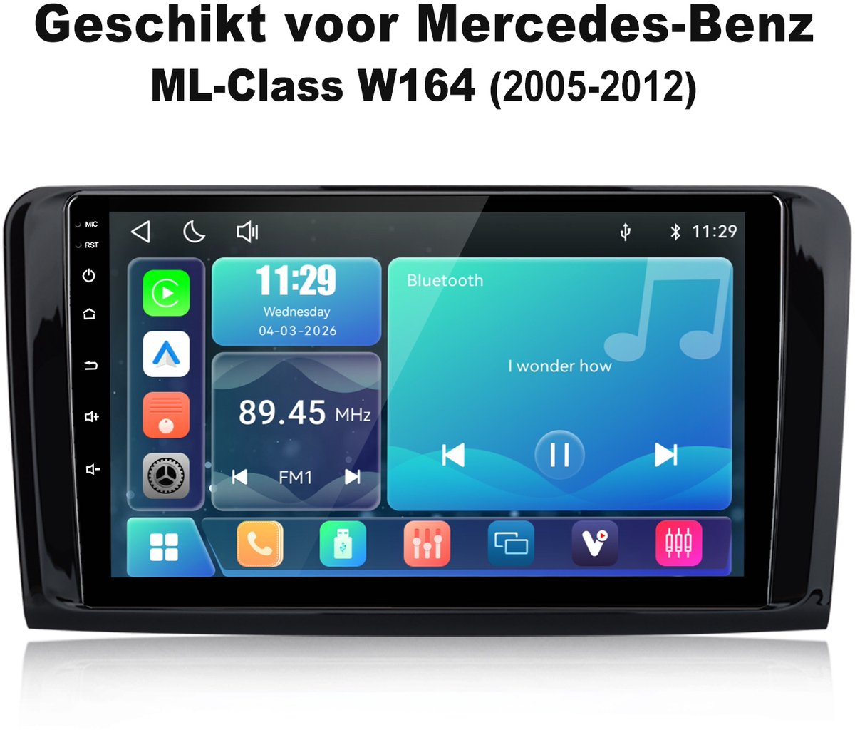 Cestovet Linux Autoradio - Geschikt voor Mercedes Benz ML W164 GL 2005-2012 - Draadloos CarPlay, Android Auto