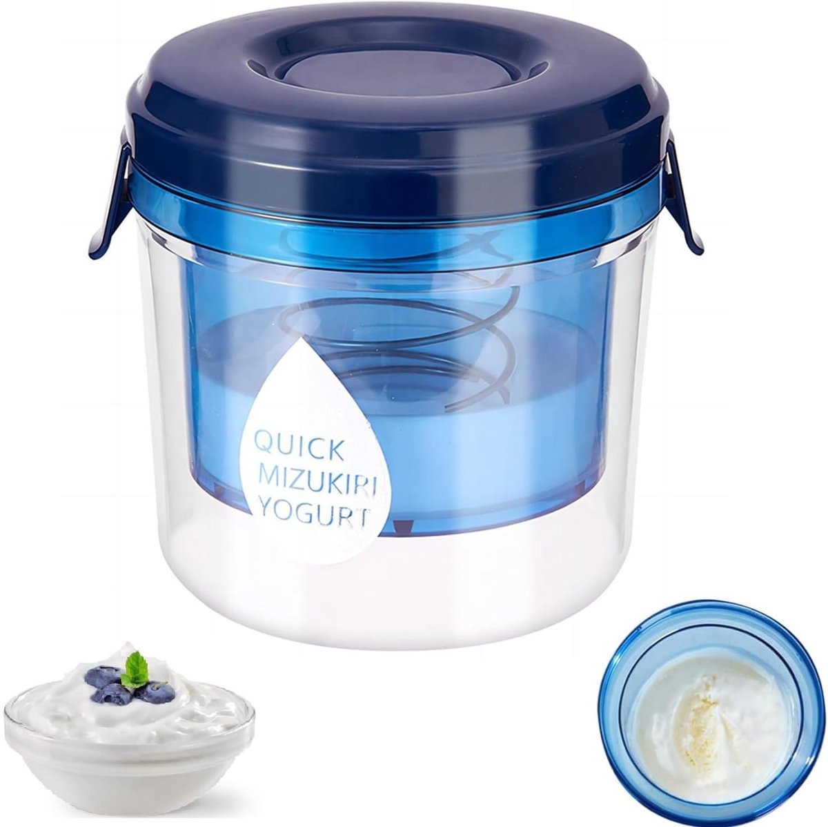 Yoghurtzeef Griekse yoghurtzeef met deksel - herbruikbare yoghurtfilter - voor dikke Griekse yoghurt - ShopVlot