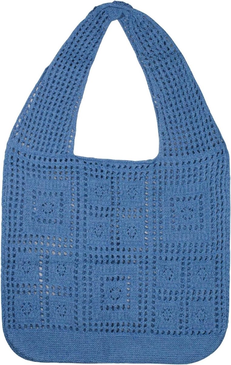 Grote gehaakte boodschappentas voor dames, ruime handvatten, ideale strandtas en trendy reisaccessoire