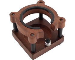 Koffiefilterhouder in Berenvorm, Walnoot Espresso Tamper Stand, Duurzaam Koffiestation voor 51mm, 53mm en 58mm Porta Filters met Antislip Basis
