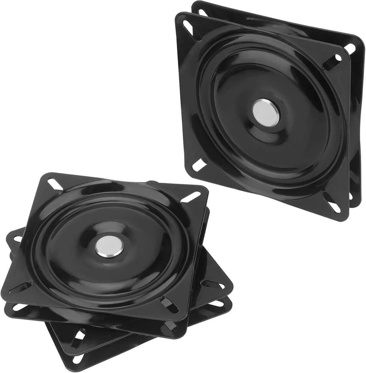 2 Stuks 6 Inch Draaiende Basis Montageplaat voor Barstoelen, 360 Graden Swivel Plate, Vervangingsonderdeel voor Kantoorstoelen en Bootstoelen