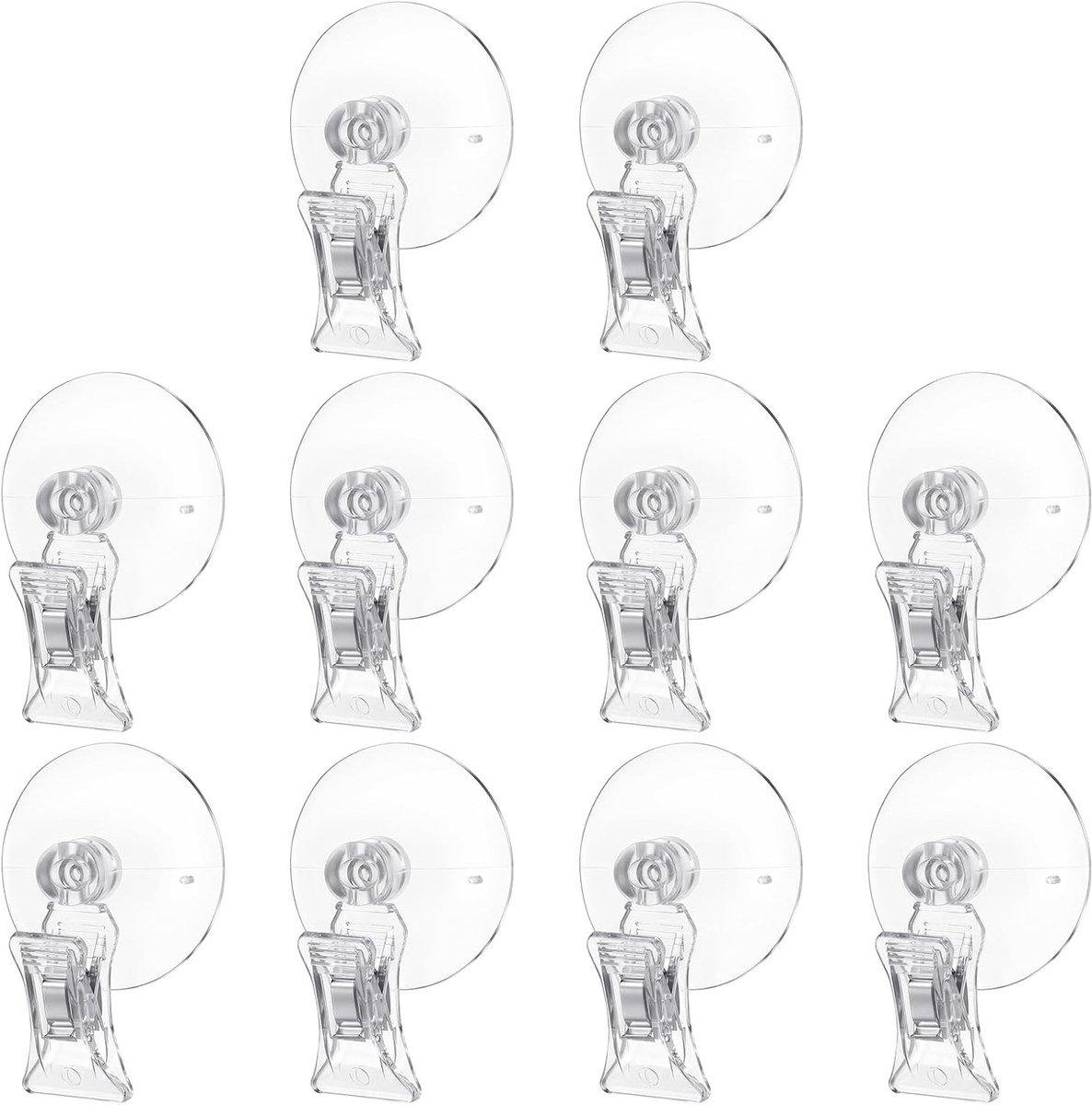 Aquariumzuignappen met clips - 10 stuks - Transparant - Multifunctionele clip voor aquaria - ShopVlot
