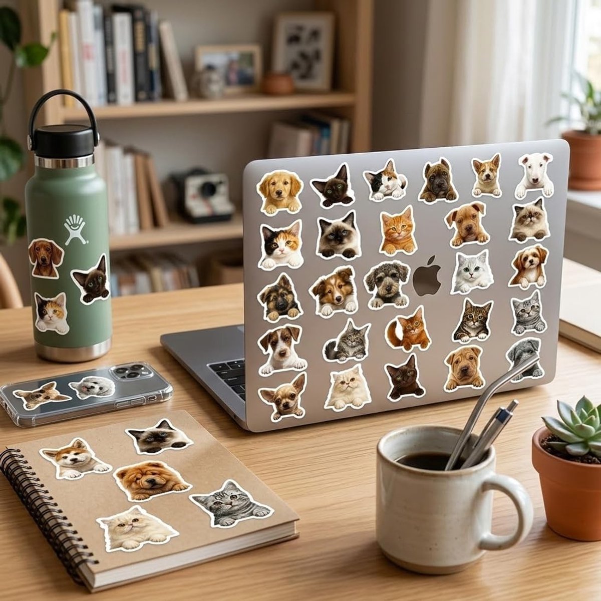 Verrassende dierenvormige stickers, waterdicht en geschikt voor koffers, skateboards, laptops en meer - Perfect voor jongens en meisjes!