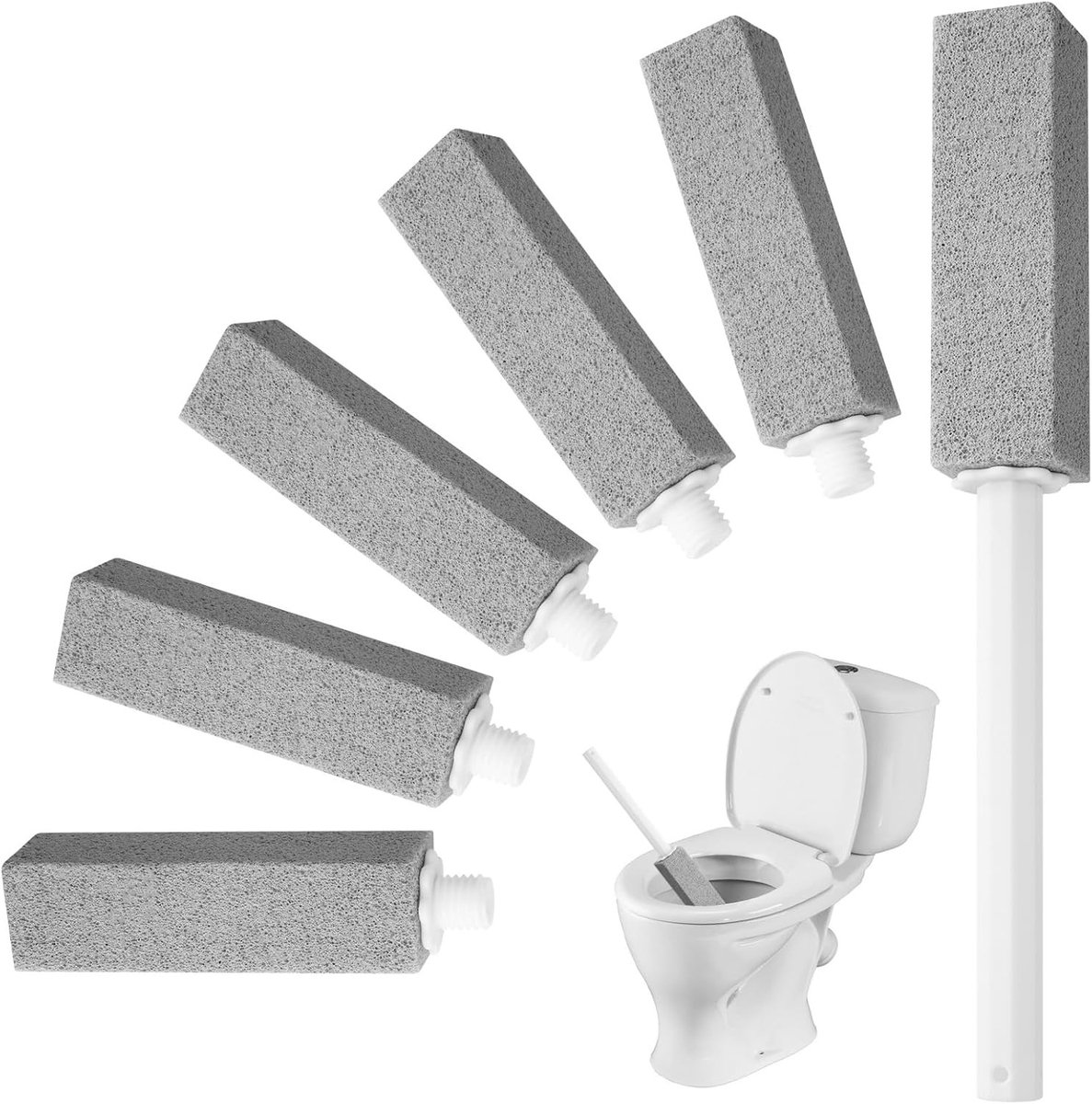 7-delige Pumice Stone Set voor Toilet en Keuken, Effectieve Cleaner voor Toiletpot en Wasbak
