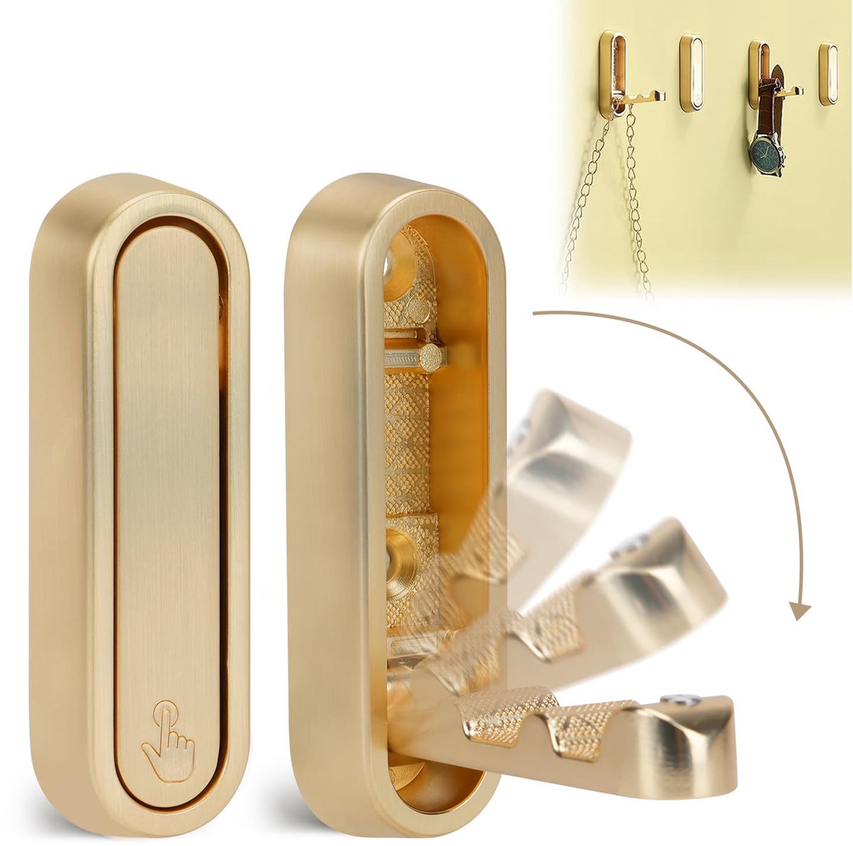 vouwhaken 2 stuks - zinklegering - antislip - multifunctioneel voor kleding - ShopVlot