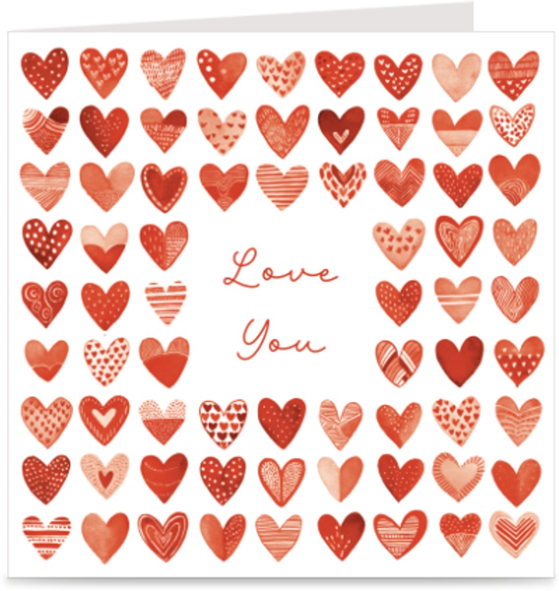 LOVE YOU | lieve kaart / wenskaart met envelop | liefde