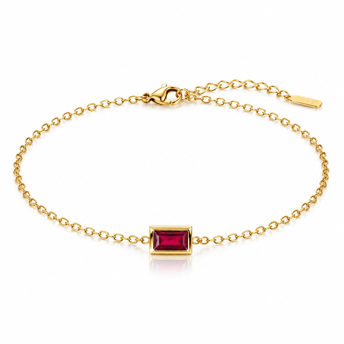 Maevi® Geboortesteen Armband - Maand: Januari - Kleur: Goud - Hoge Kwaliteit - Armbandje - Geboorte Steen / Birth Stone Bracelet - Roestvrijstaal / RVS / Stainless Steel - Verkleurt Niet - Incl. Luxe Verpakking - Cadeau - Geboortecadeau / Kraamcadeau