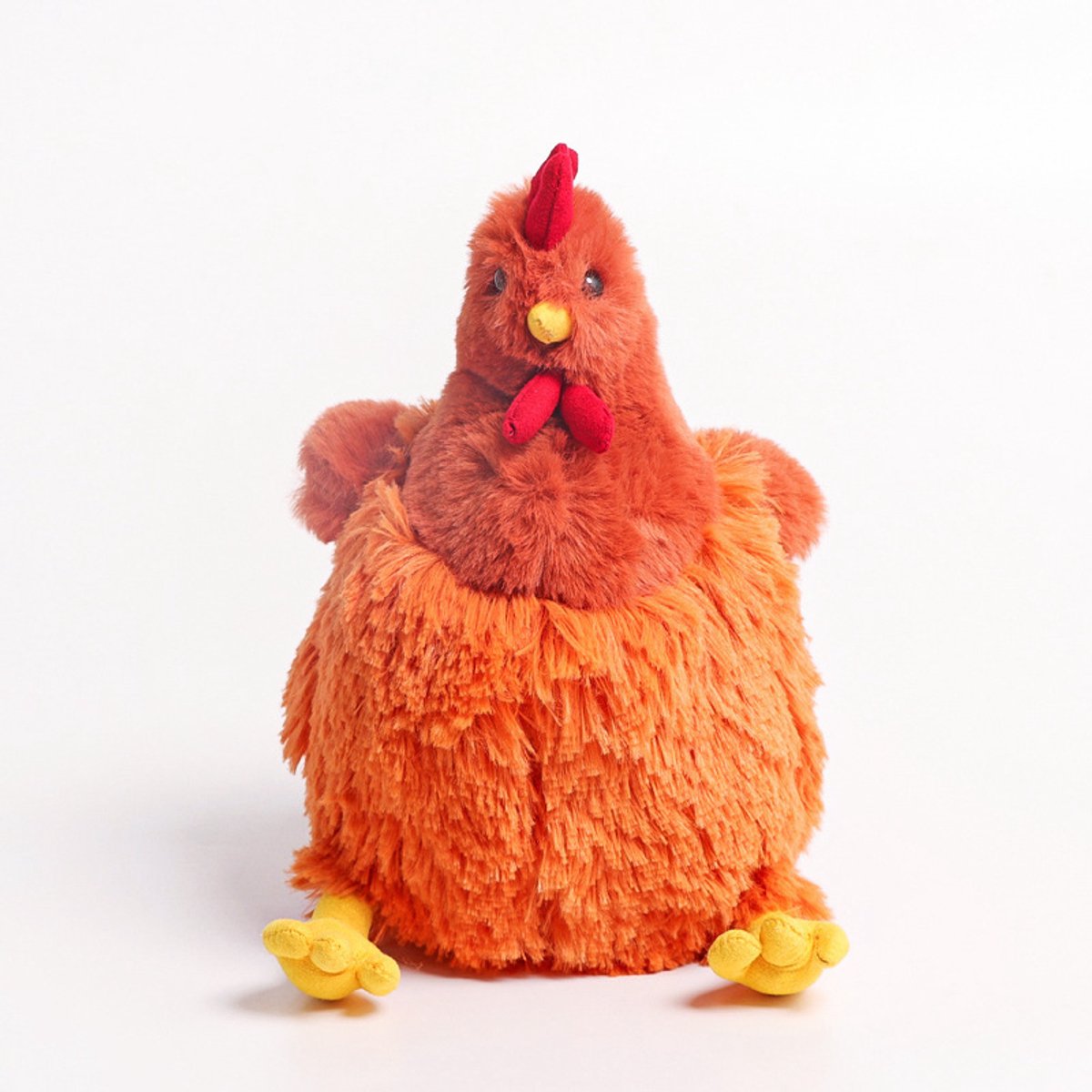 Casalora Knuffelkuiken - Knuffel - Cadeau voor kinderen - Schattig boerderijkuiken - Geschikt voor jongens en meisjes - Oranje