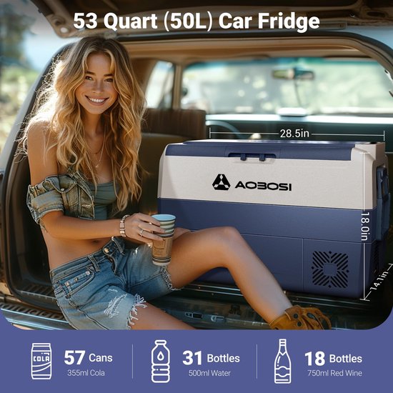 Compressor Koelbox 50L Met App Besturing Voor Auto, Truck, Boot & Kamperen — afbeelding 3