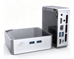 Ninkear M6 Mini PC - Intel Pentium Gold 7505 - Met Intel UHD Graphics - 8GB LPDDR4 - 256 GB SSD - Windows 11 - WIFI 6 - Bluetooth 5.3 - VESA Montage - Game pc - Mini Desktop - Ideaal voor Kantoor, Thuis en Multimedia
