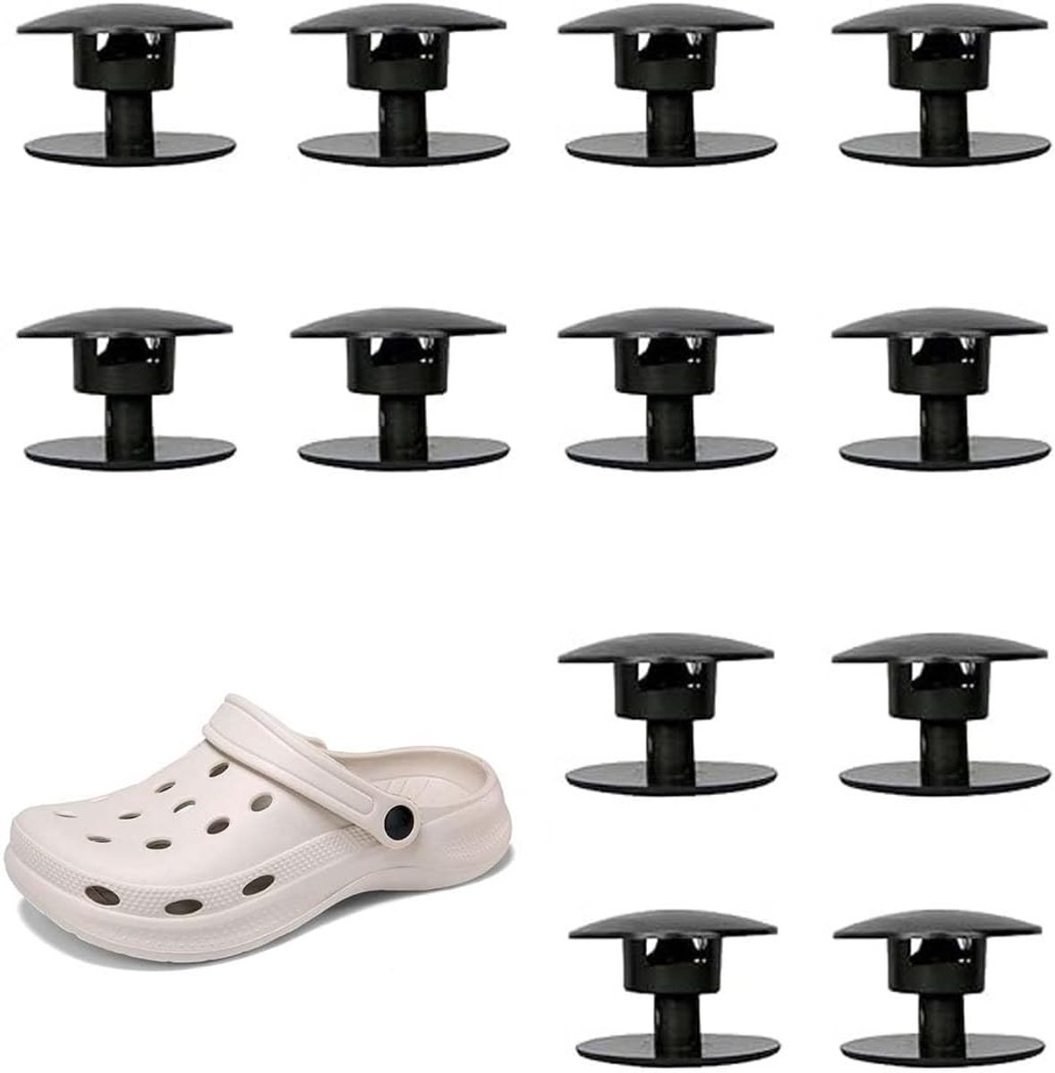 12 Paar Plastic Rivets en Sluitknopen voor Schoenreparatie en Decoratie, 15 mm en 15.5 mm