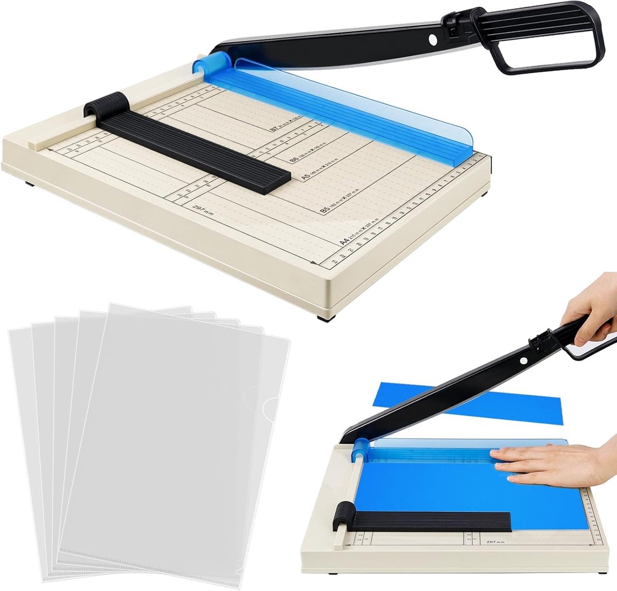 Professionele Paper Cutter voor A4 en andere formaten - Snijcapaciteit tot 12 vellen, Geschikt voor papier, leer en foto's