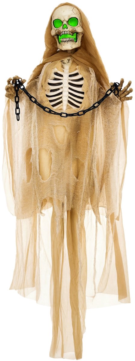 HOMCOM Halloween Decoraties Staal, Polyester 70L x 18B x 183H cm Khaki
