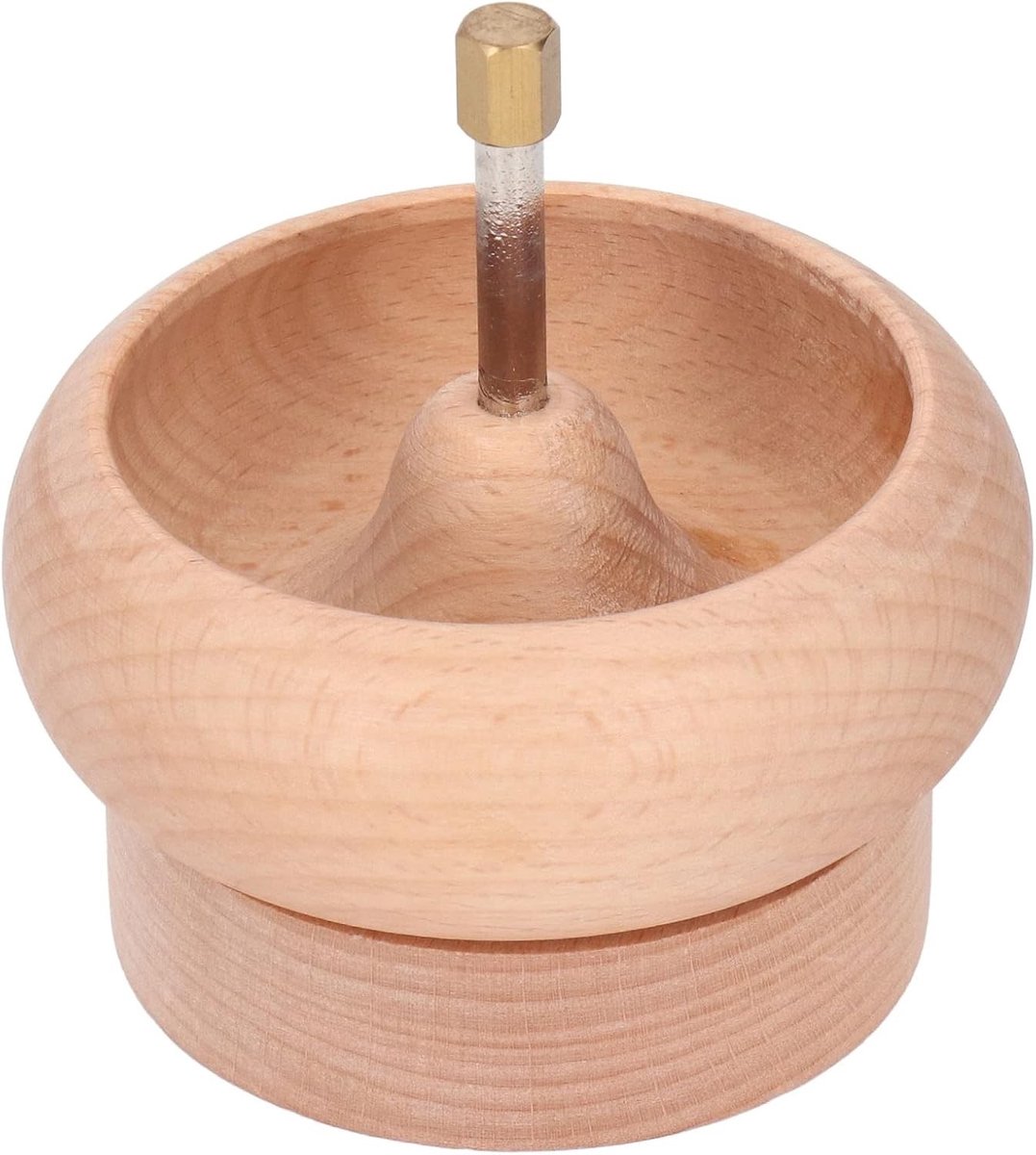 Houten Kralen Spinner voor Sieraden Maken met Gemengde Kleur Kralen en Crystalline Accenten - 10 cm Kralenhouder
