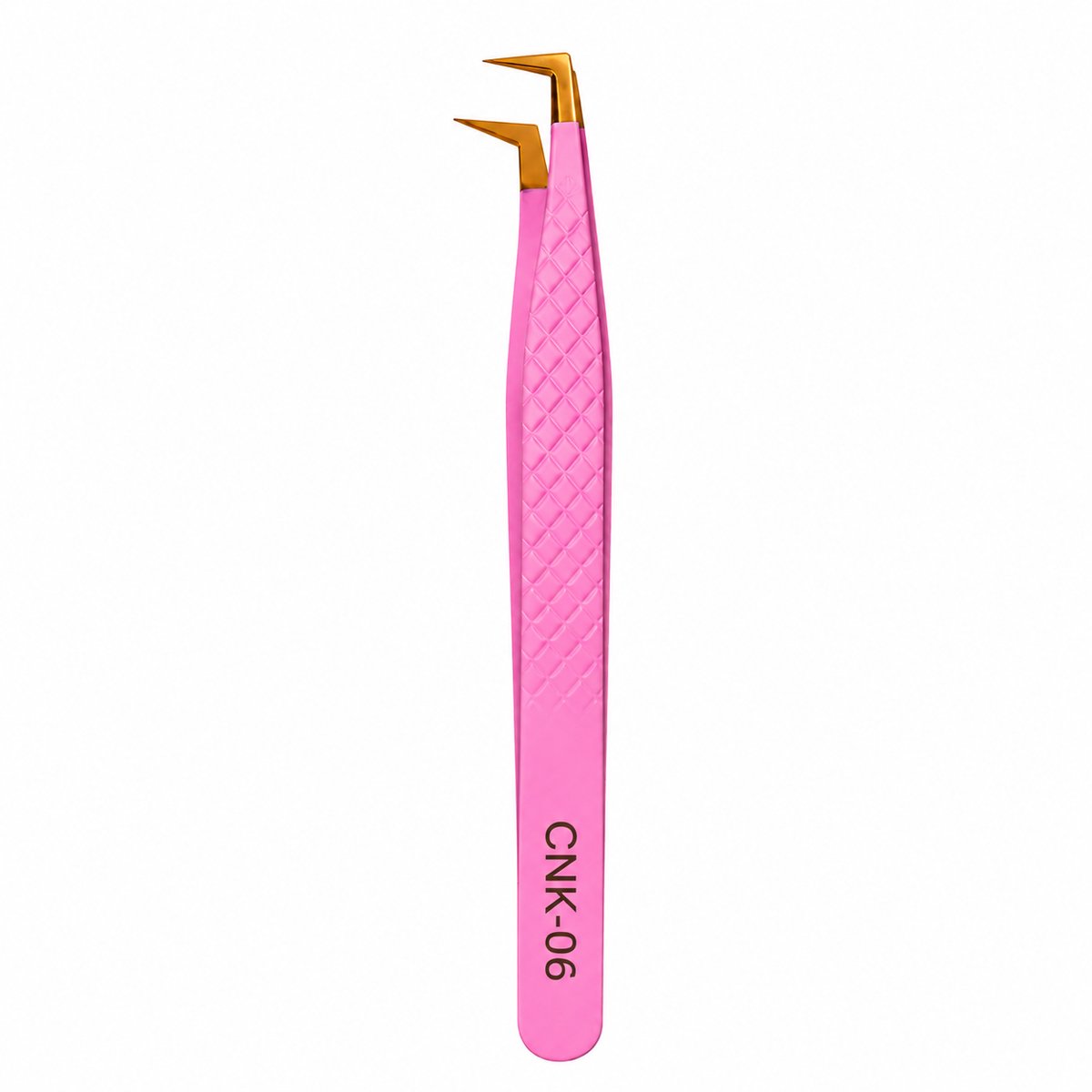 Professionele Wimper Pincet CNK-06 – 45° Hoek Pincet – Lash Extension Pincet – Roze/Goud