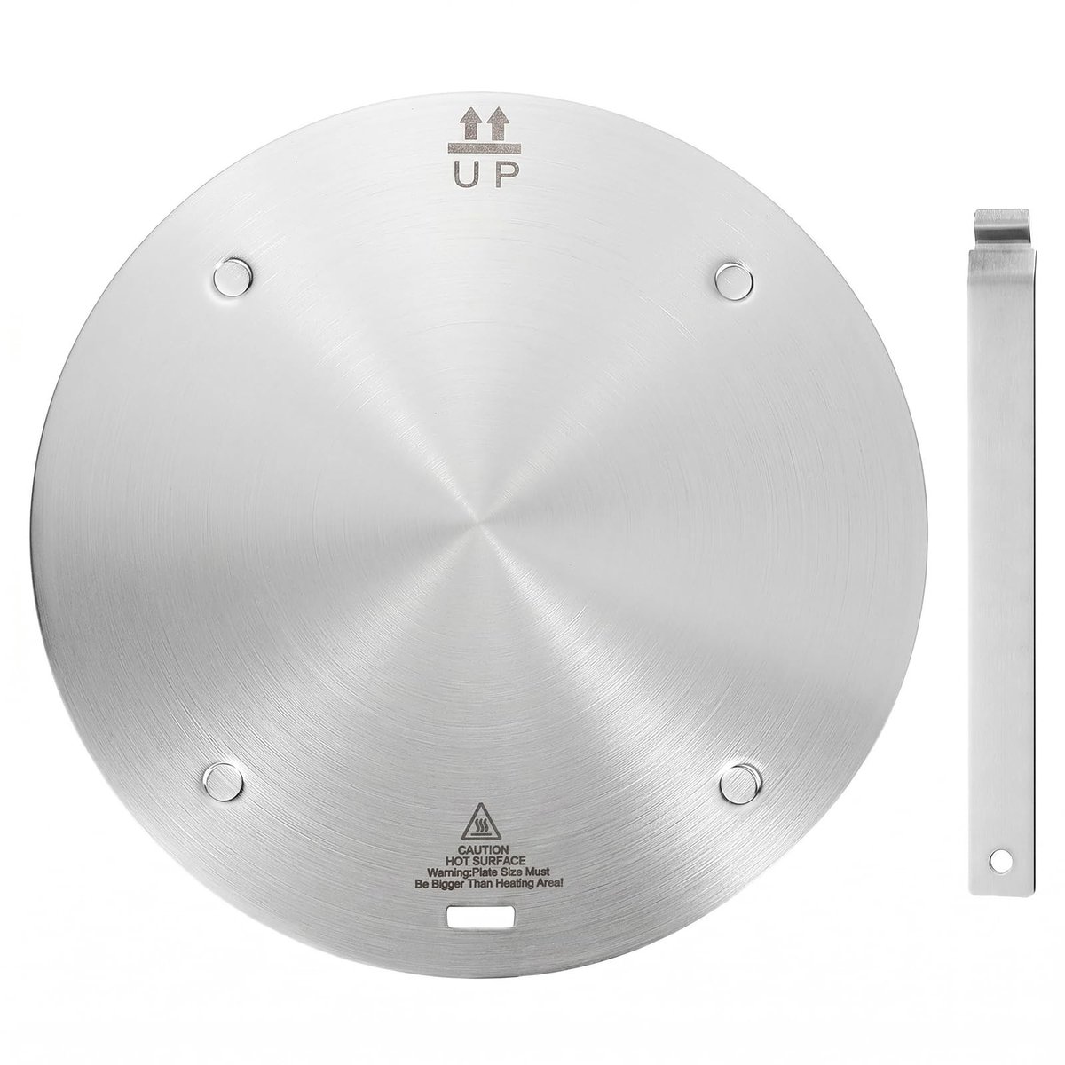 Warmteverspreider Plaat 28CM - Roestvrij Staal - Inductie Adapter - Efficiënt Koken - ShopVlot