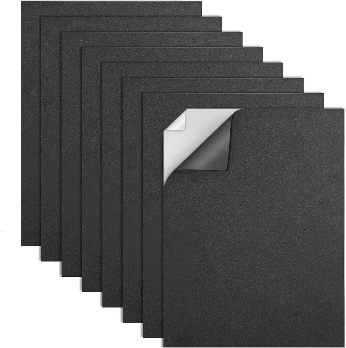 8 Stuks Zelfklevende Zwarte Foamplaten 300mm x 200mm x 2mm Antislip EVA Mat voor Meubels, Deuren, Ramen en Creatieve Klussen