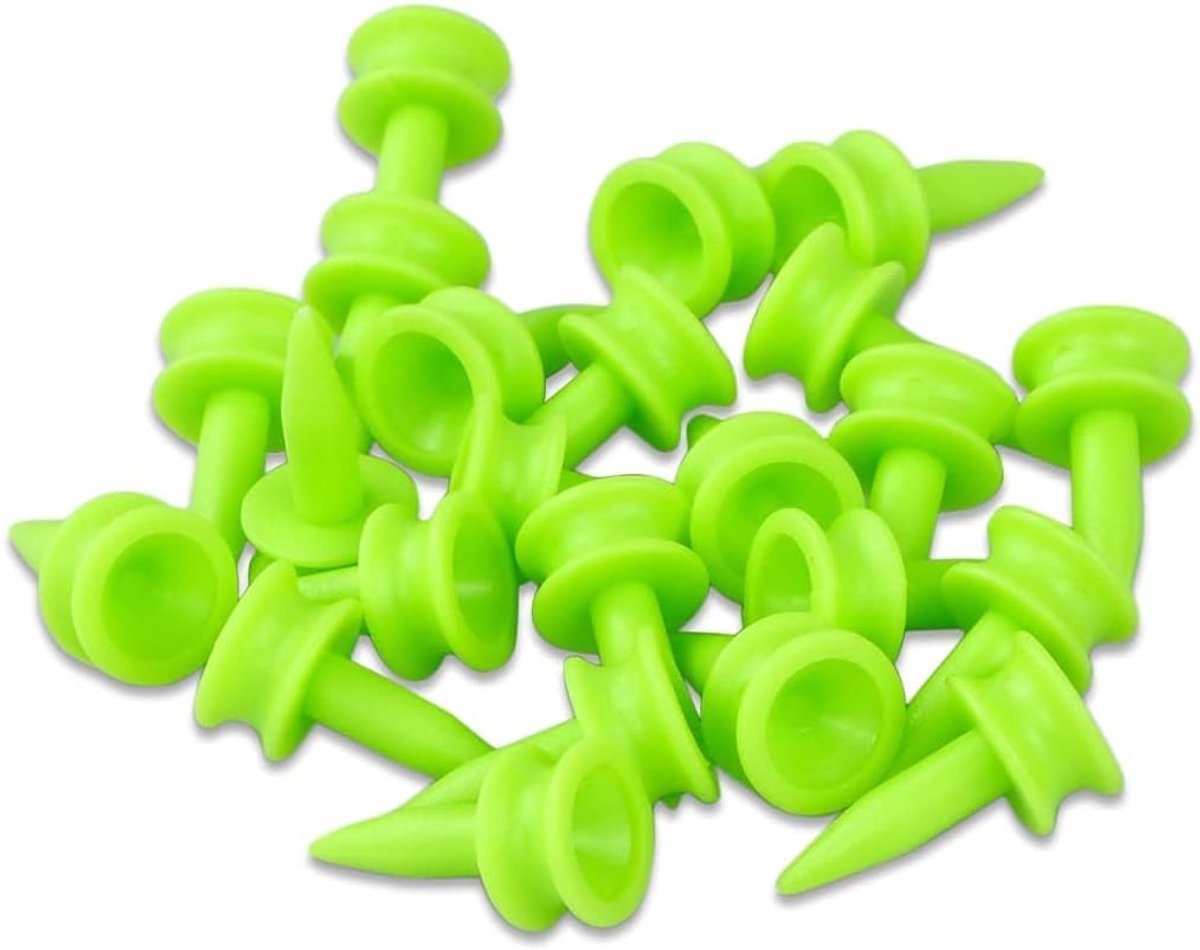 Set van 100 Plastic Golf Tees van 25 mm voor Precisie en Training, Ideaal voor Golfers en Oefeningen op het Golfveld
