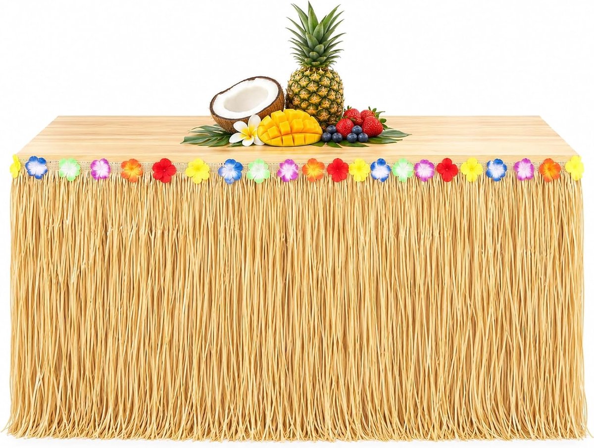 Jupe De Table Hawaïenne À Fleurs Colorées - ShopVlot