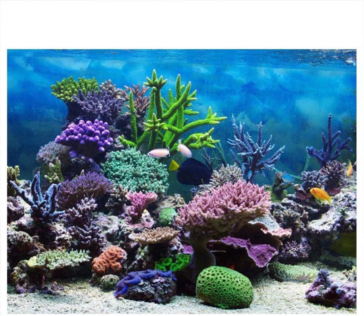 Aquarium Poster 61 x 30 cm - Dikke PVC Achtergrond - Zelfklevend - Sfeervolle decoratie - ShopVlot