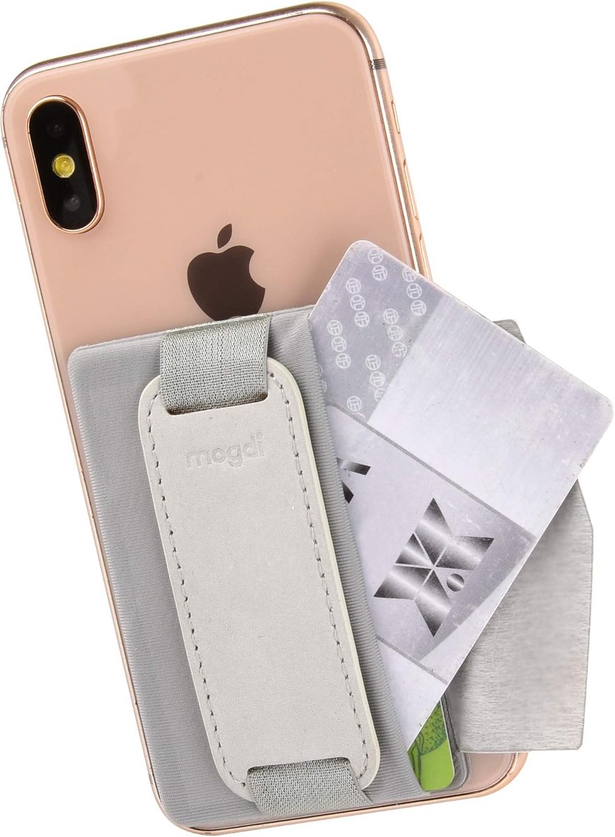 Premium Genuine Leather Smartphone Card Holder Card Slot RFID Blocker Stand Holder Mobile Phone Wallet Card Holder - ShopVlot