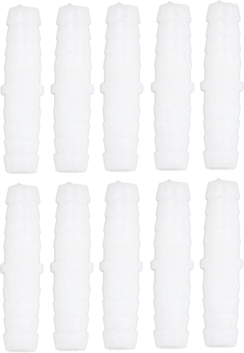 10 Pcs Plastic Hose Connector Connector Connector for Pump Tube, Silicone Tube Connector (9-9mm Straight Through) - ShopVlot