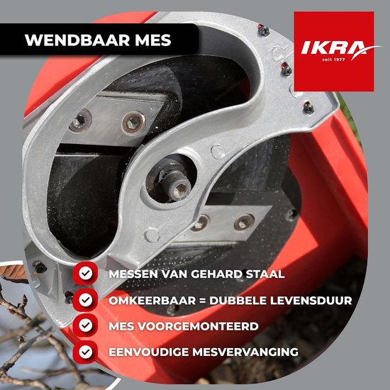 Elektrische Hakselaar - Takkenversnipperaar Tuin - Snoeiafval Verwerken - Krachtige 2500W Motor - Tot 45mm Dikte - Zwart Grijs — afbeelding 4