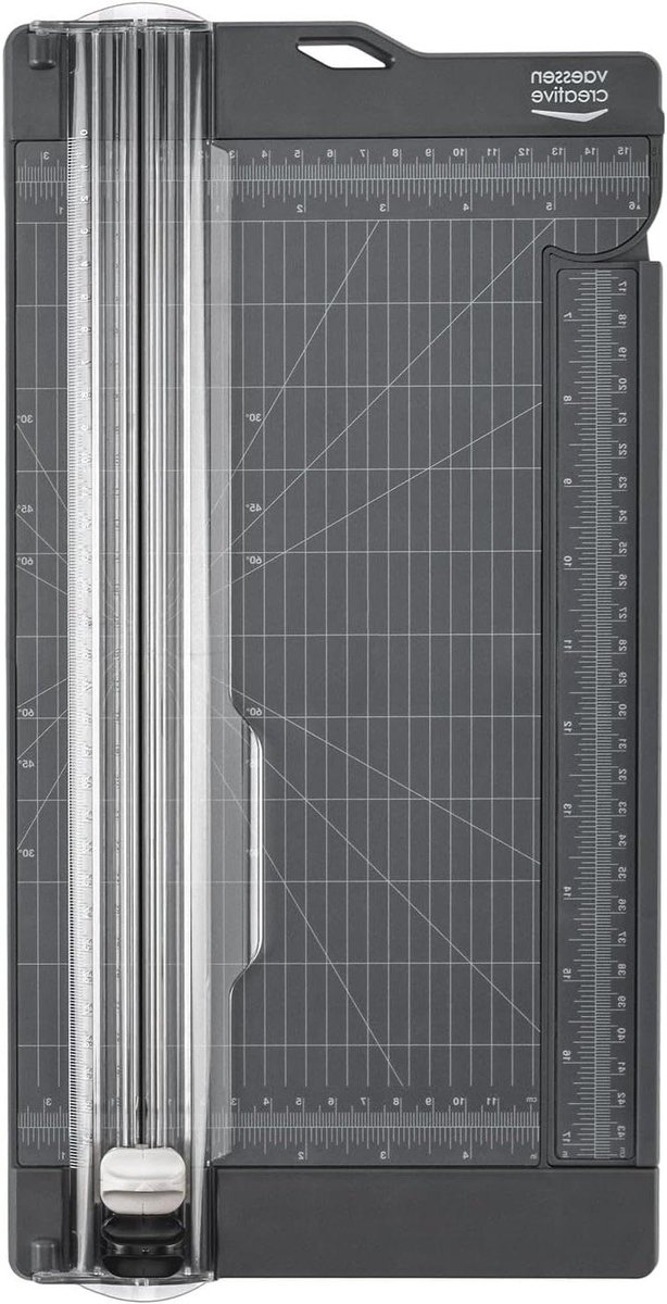 Papier Snijder - Snijmachine Snijplank - Kaarten Maken - Met Rilfunctie - 30.5 x 15 cm - Antraciet Grijs