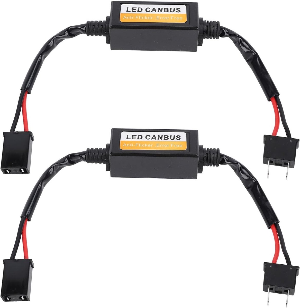 2 Stuks H7 LED Weerstand Decoder voor Anti-Flikker en Canbus Foutoplossing, Eenvoudige Installatie met AMP Aansluitingen en Compatibiliteit met Alle H7 Koplampen