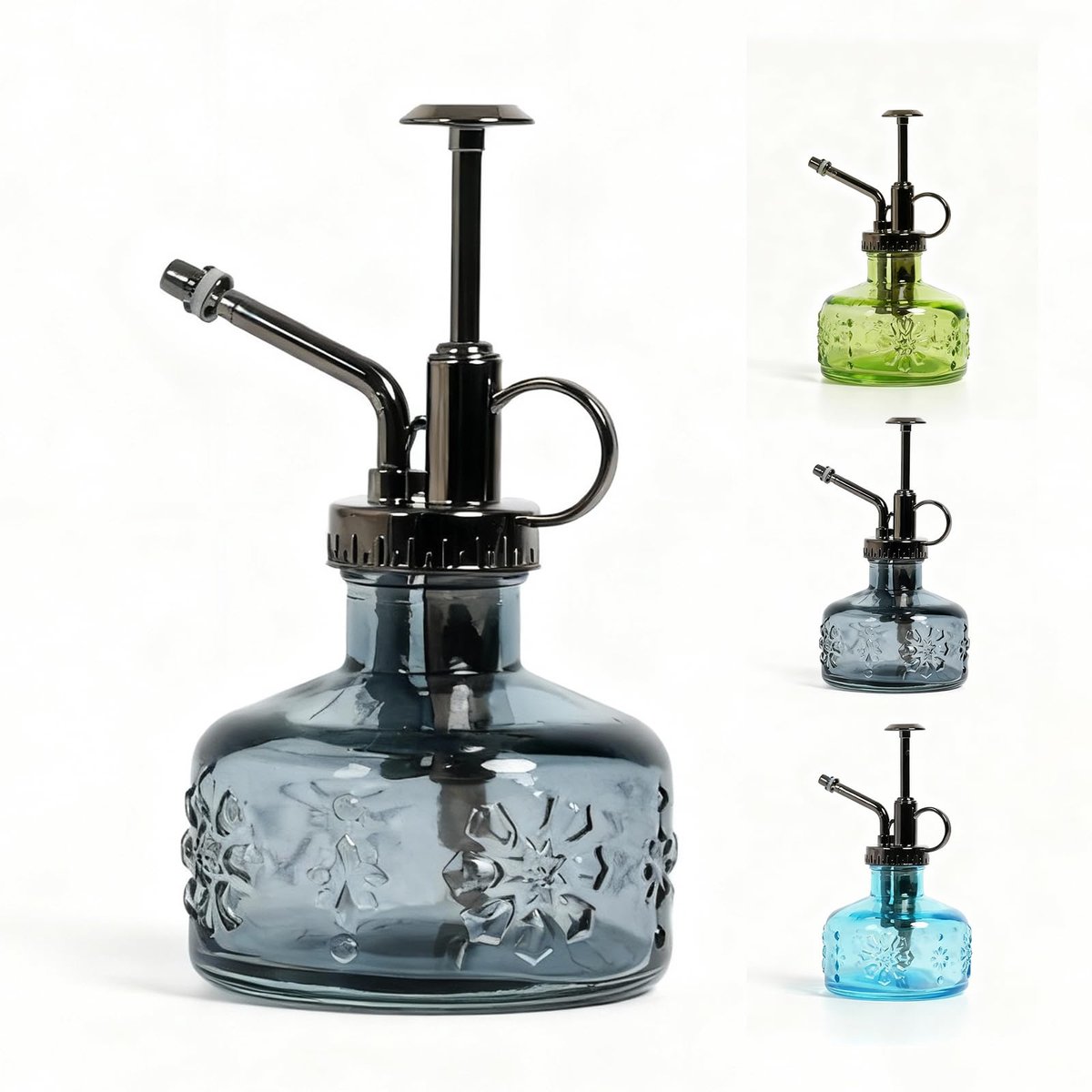 Plantenspuit 180ml - Glazen Waterkan - Vintage Grijs - Ideaal voor Binnenplanten - ShopVlot