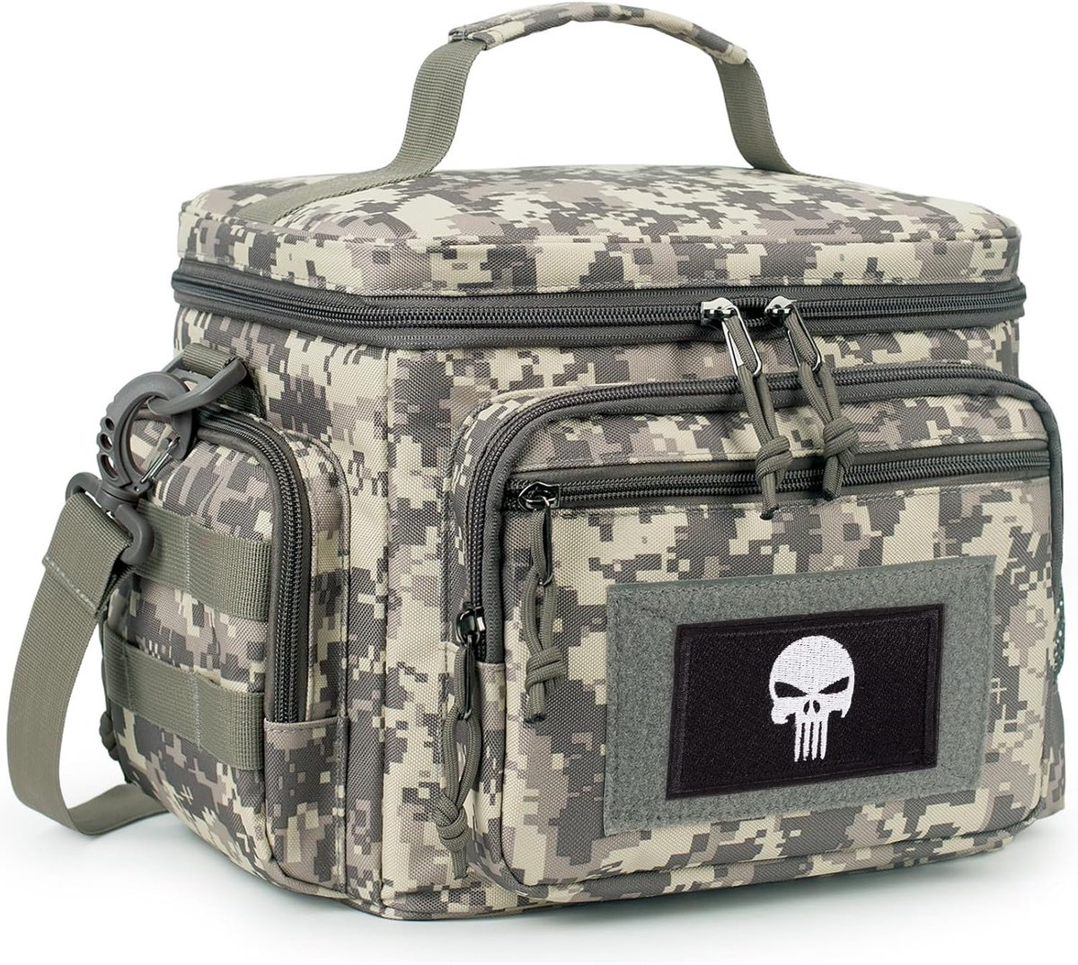 Lunchbox voor mannen - tactische lunchtas met MOLLE-strik - lekvrij geïsoleerde koelrugzak - ideaal voor onderweg - ShopVlot
