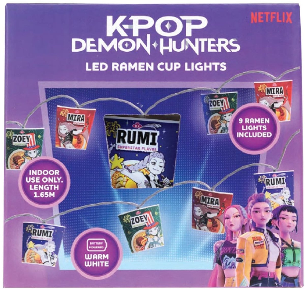KPop Demon Hunters String Lights Ramen