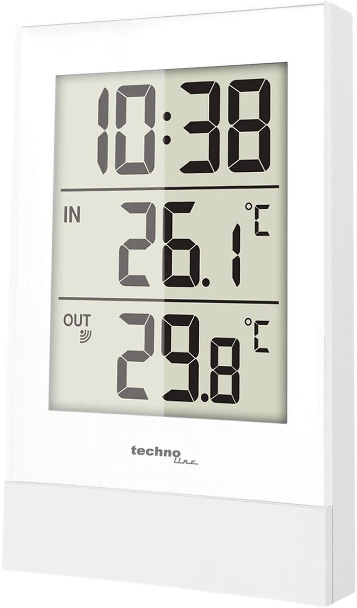 Temperatuurstation wit - modern design - binnen- en buitentemperatuur - eenvoudig af te lezen - ShopVlot