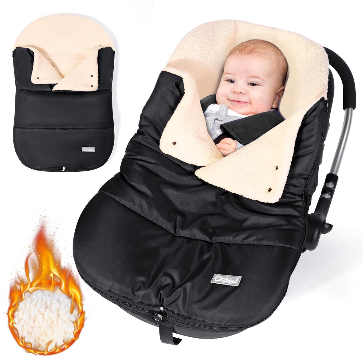 Voetenzak voor baby-autozitje - universeel - waterbestendig - warm en comfortabel - ShopVlot