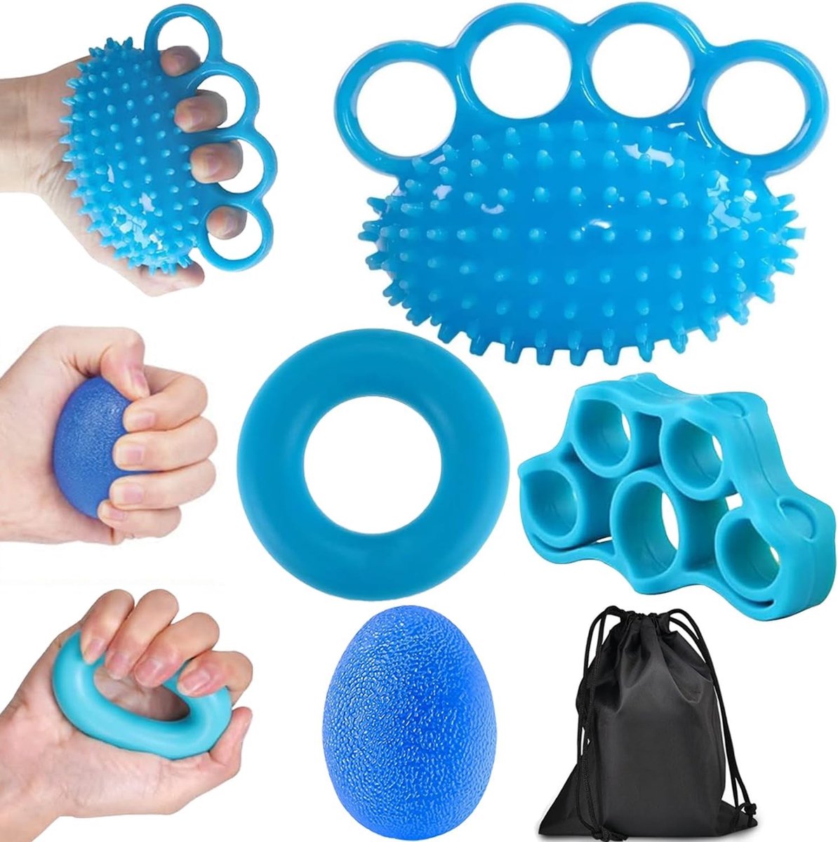 Vingertrainer - Multicolor - 5 Stuks - Zachte Massageballen voor Handtherapie - Voor Stressverlichting en Greepversterking
