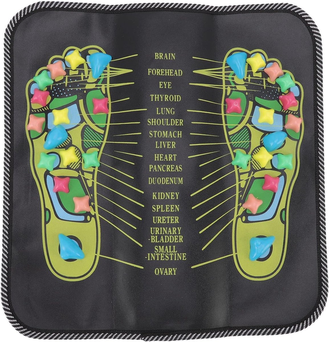 SnelShoppen - Voetmassage Mat Tapijt Acupressuur Reflexologie Acupunctuur Mat Stress Angst Pijn Verlichting Verbeter Bloedcirculatie 35x35cm
