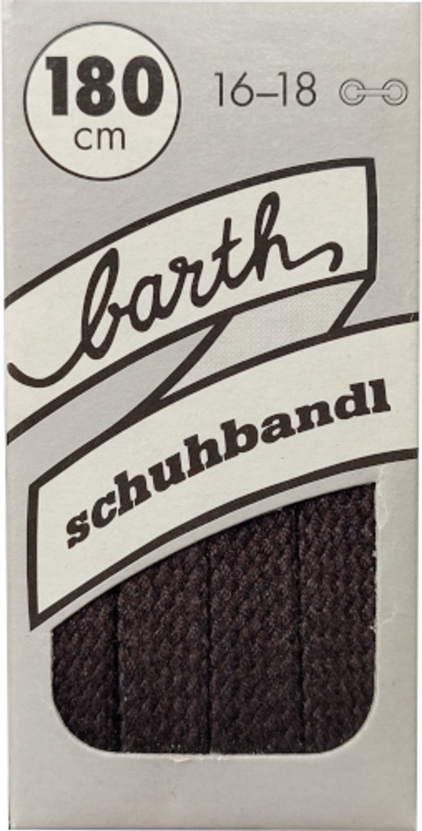 Barth Veter - Donker Bruin - Plat - Lengte 180 cm - Breedte 9 mm - Schoenveter