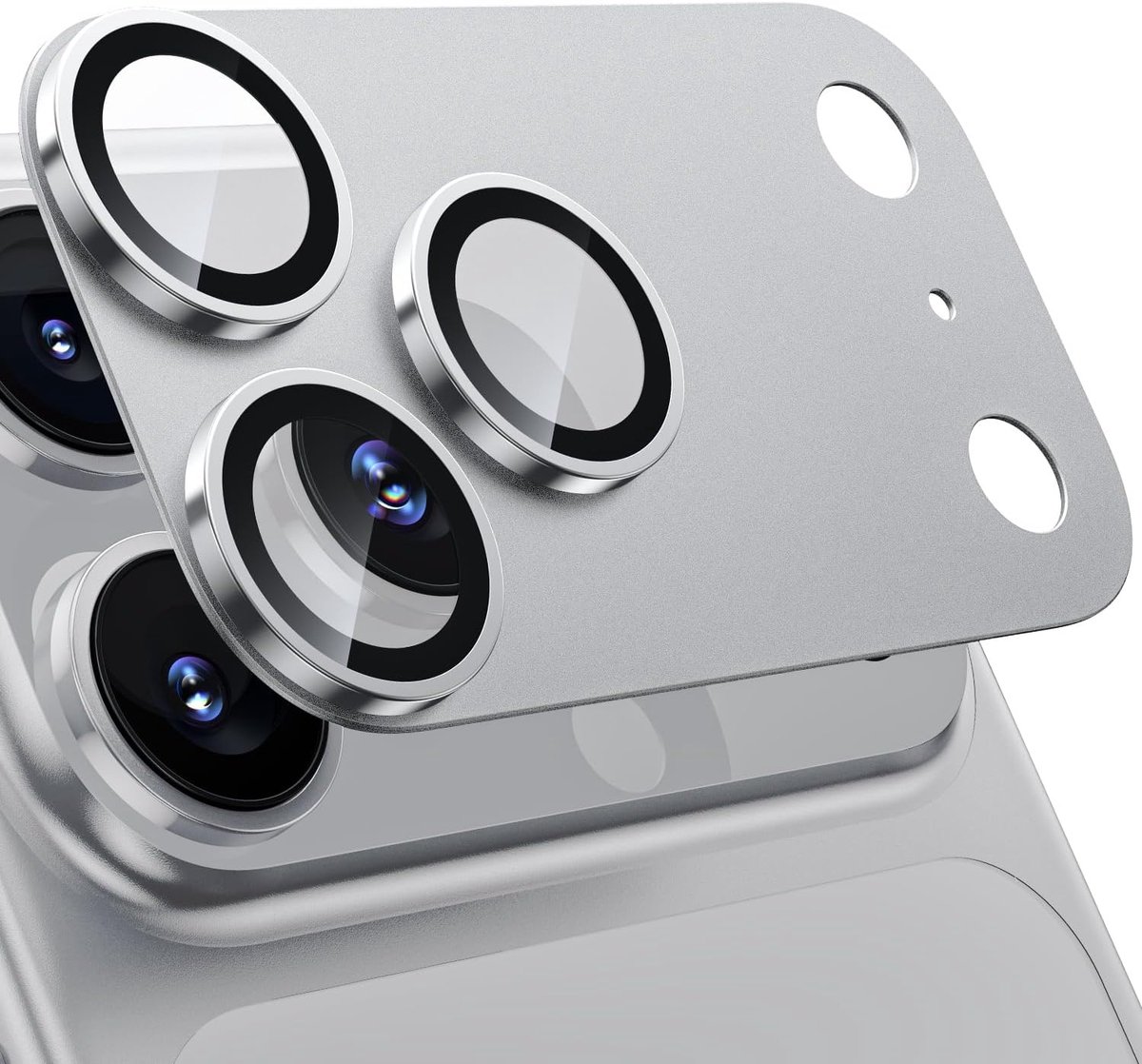 Camera Lens Screen Protector Zliver Geschikt voor iPhone 17 Pro Camera Lens Protector - Matte Metal Plate Full Coverage