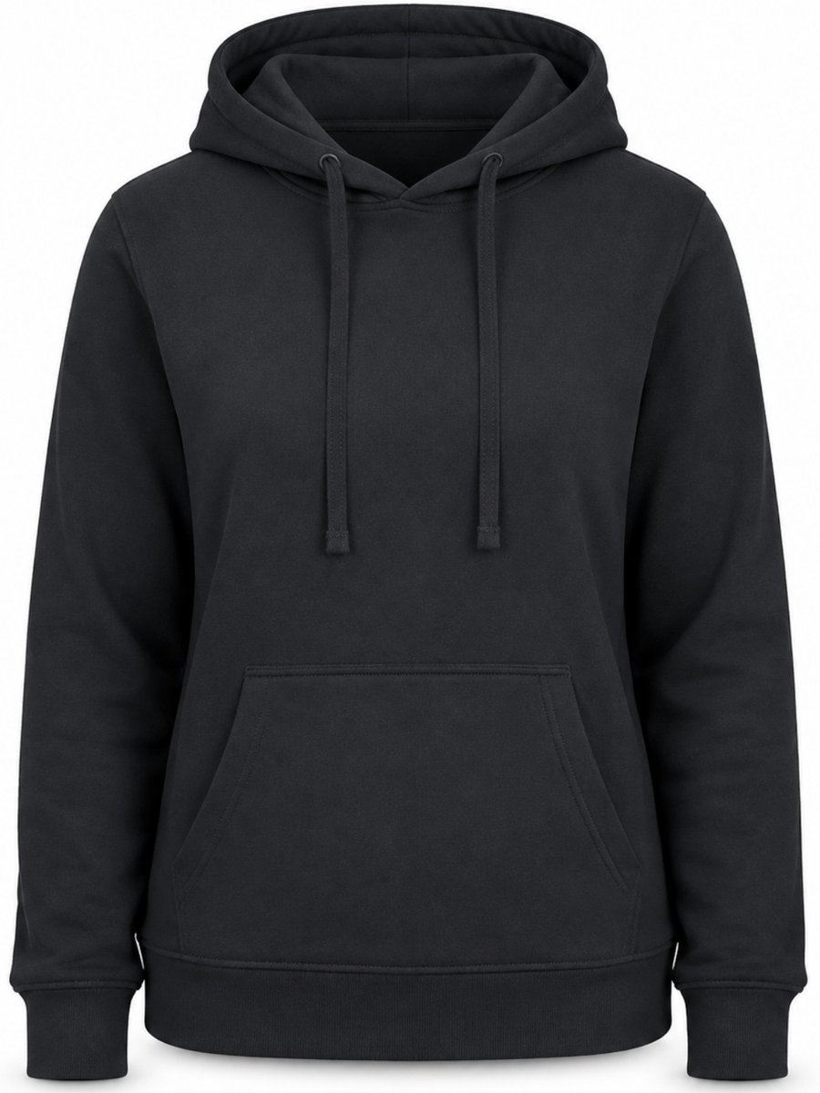 Trui Dames - Hoodie Dames - Zwart - Sweatshirt met Capuchon - Maat XL