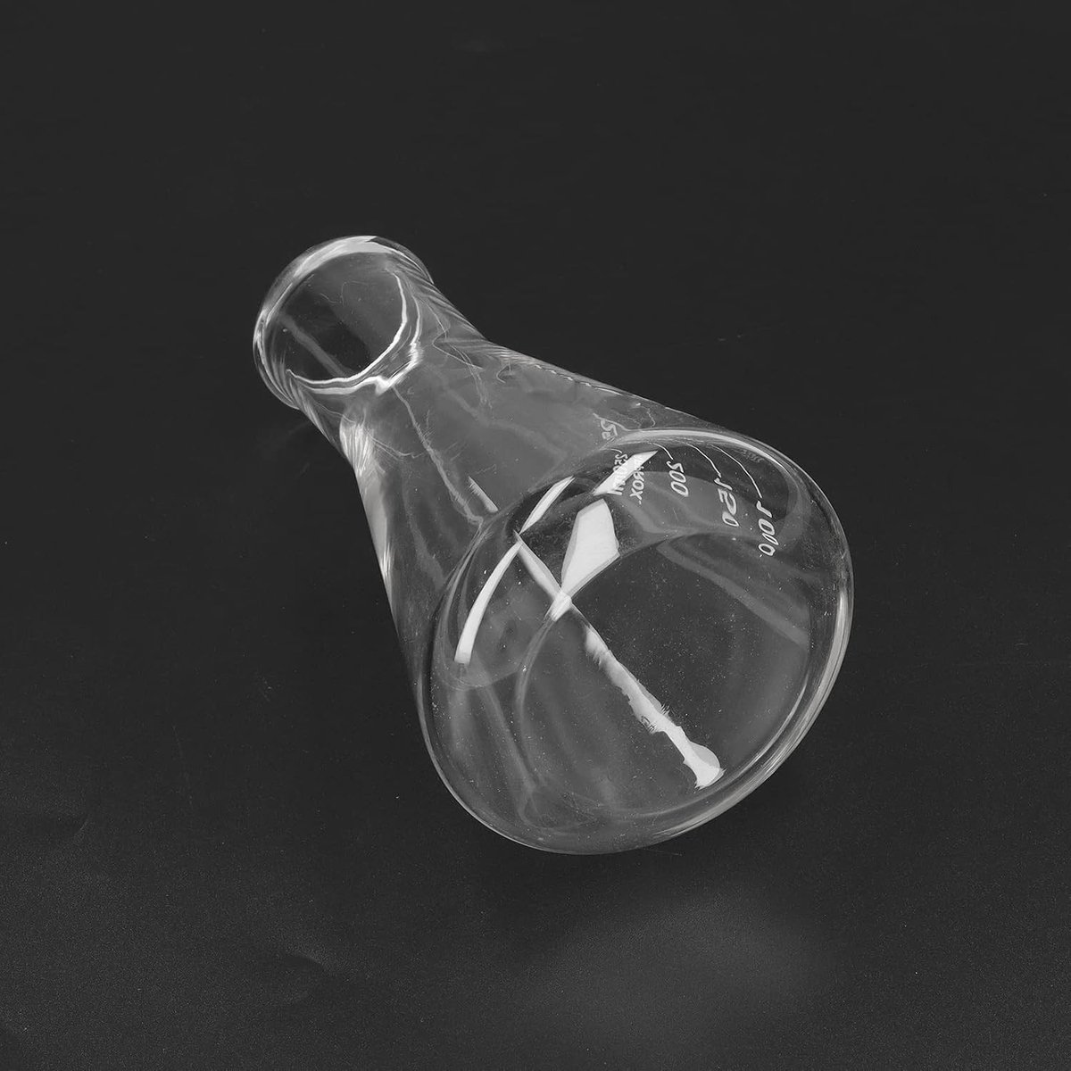 Erlenmeyer Flask 250ML van Borosilicaatglas voor Chemisch Onderzoek, Laboratoriumgebruik en Experimenten met Eenvoudige Gietfunctie