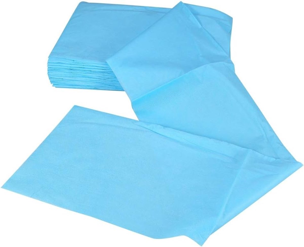 10 Stuks 180x80 cm Wegwerp Waterdichte Bedlakens voor Massage en Schoonheidssalons - Blauw