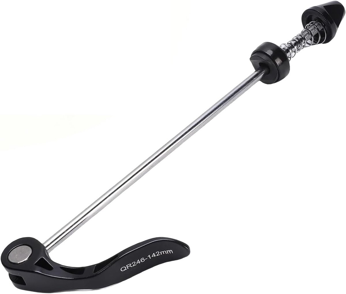 Snelle universele as voor wielen van 12,5 cm - lichtgewicht aluminiumlegering, compatibel met fiets en mountainbike, snelmechanisme voor eenvoudig gebruik