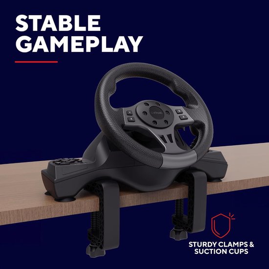 Race Stuur - Gaming Stuur - Race Simulators - 270 Graden Rotatie - 28 x 43 x 21 cm - Zwart — afbeelding 5